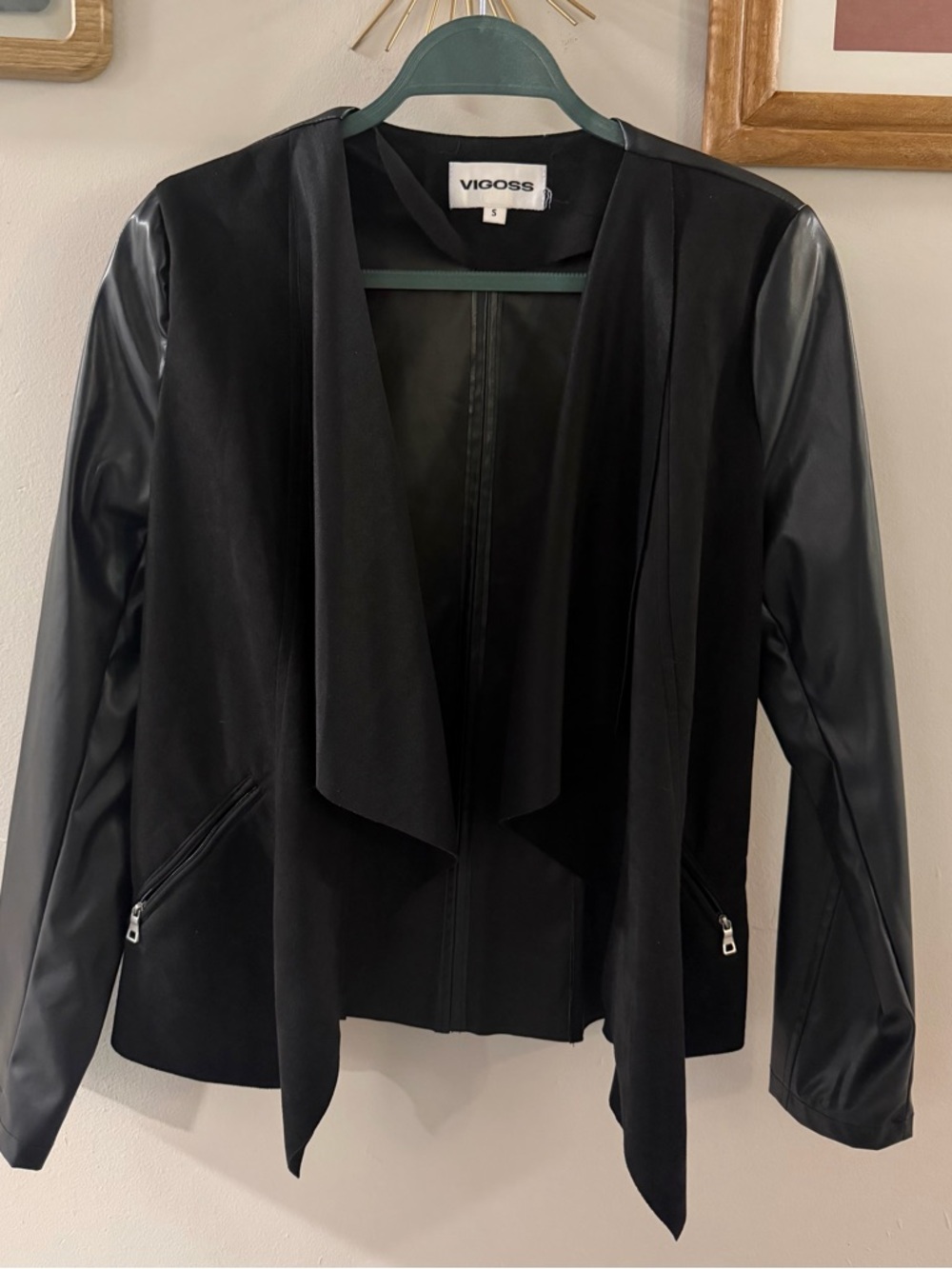 Vigoss Women's Black Faux Leather Jacket